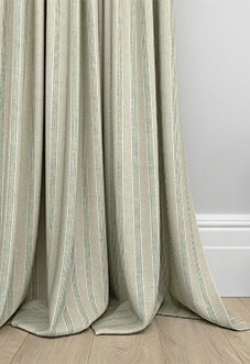 Emily Bond George Stripe, Sage - Made to Measure Curtains